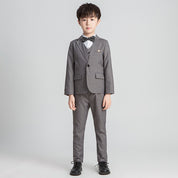 Boys New 5 Piece Suit Children's Suit in Grey and Red