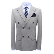 Men's Double Breasted Blazer in Navy, Black, Grey