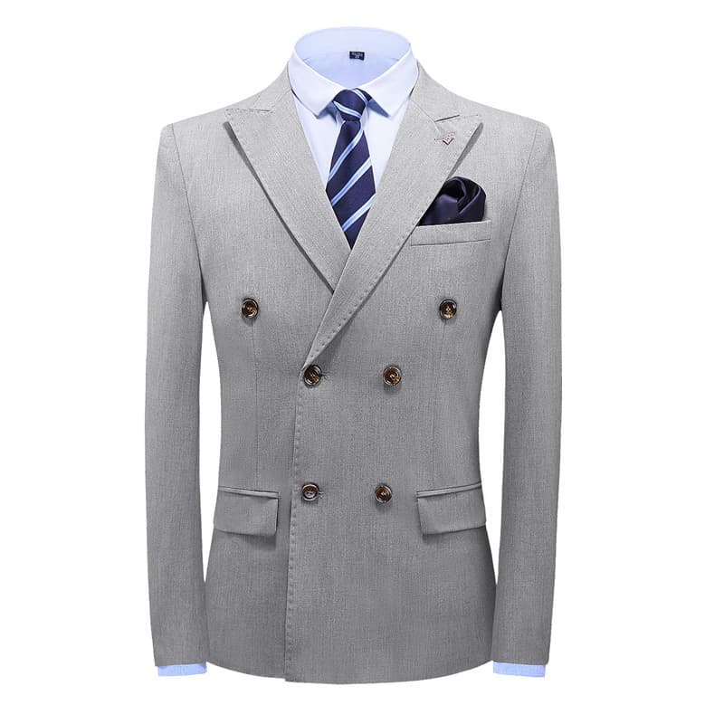 Men's Double Breasted Blazer in Navy, Black, Grey
