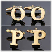 26 Dimensional Letter Style Cufflinks Gold