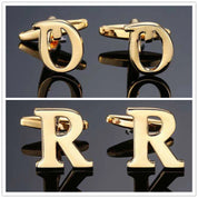26 Dimensional Letter Style Cufflinks Gold