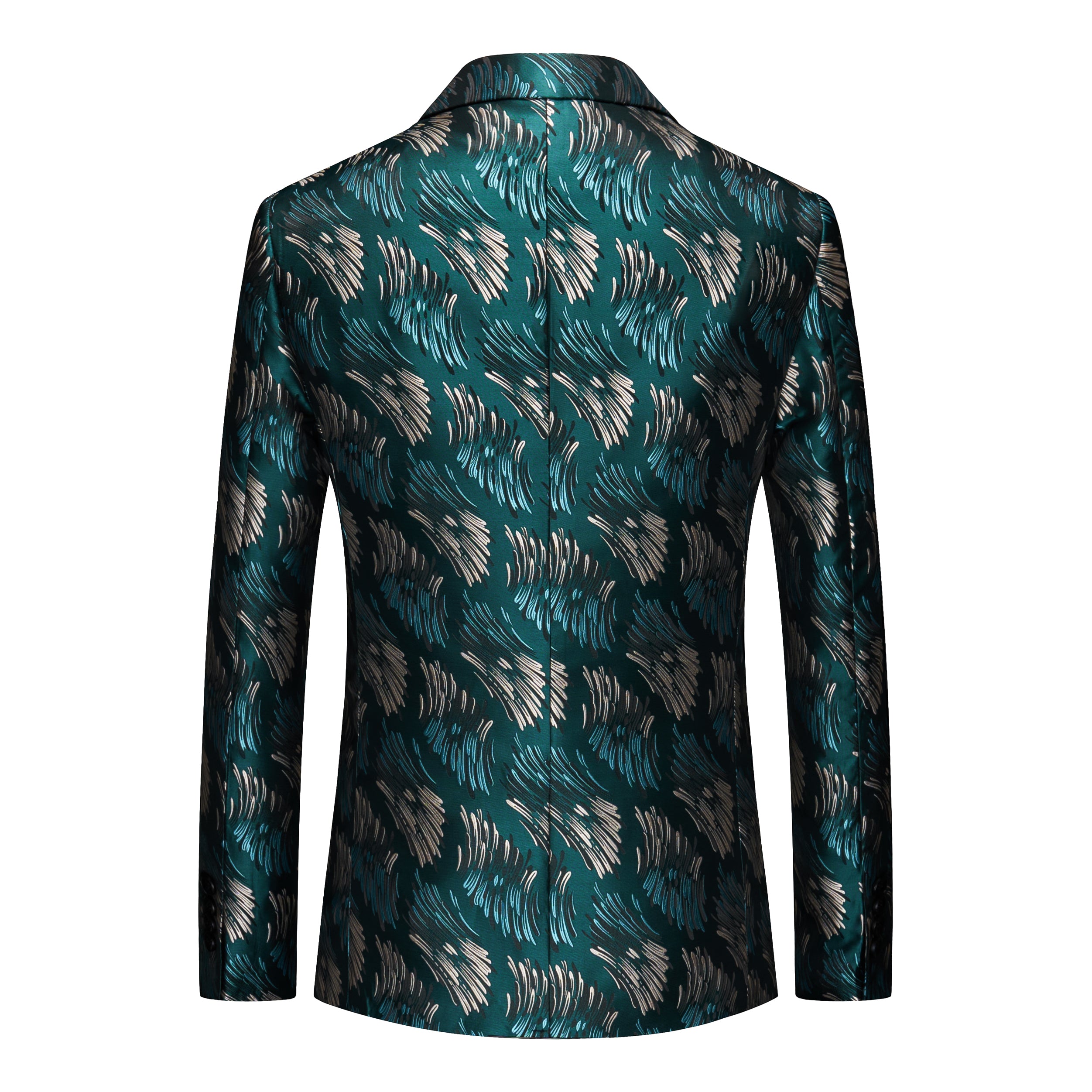 Men's Blazer Floral Printed Casual One Button Sports Coat