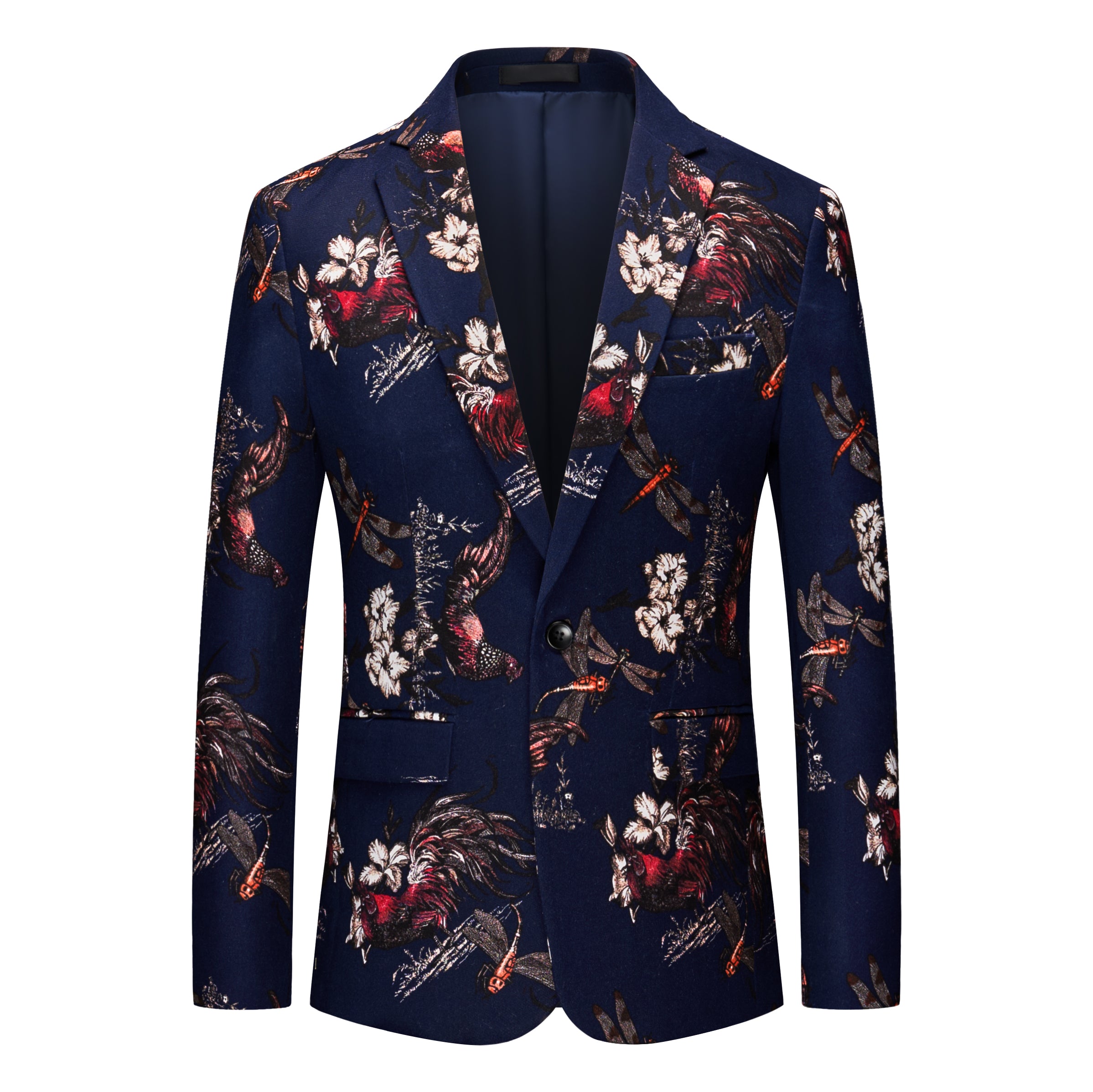 Men's Slim Fit Blazer Single Breasted Printed Sports Coat