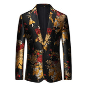 Men's Printed Blazer Casual One Button Sport Jacket