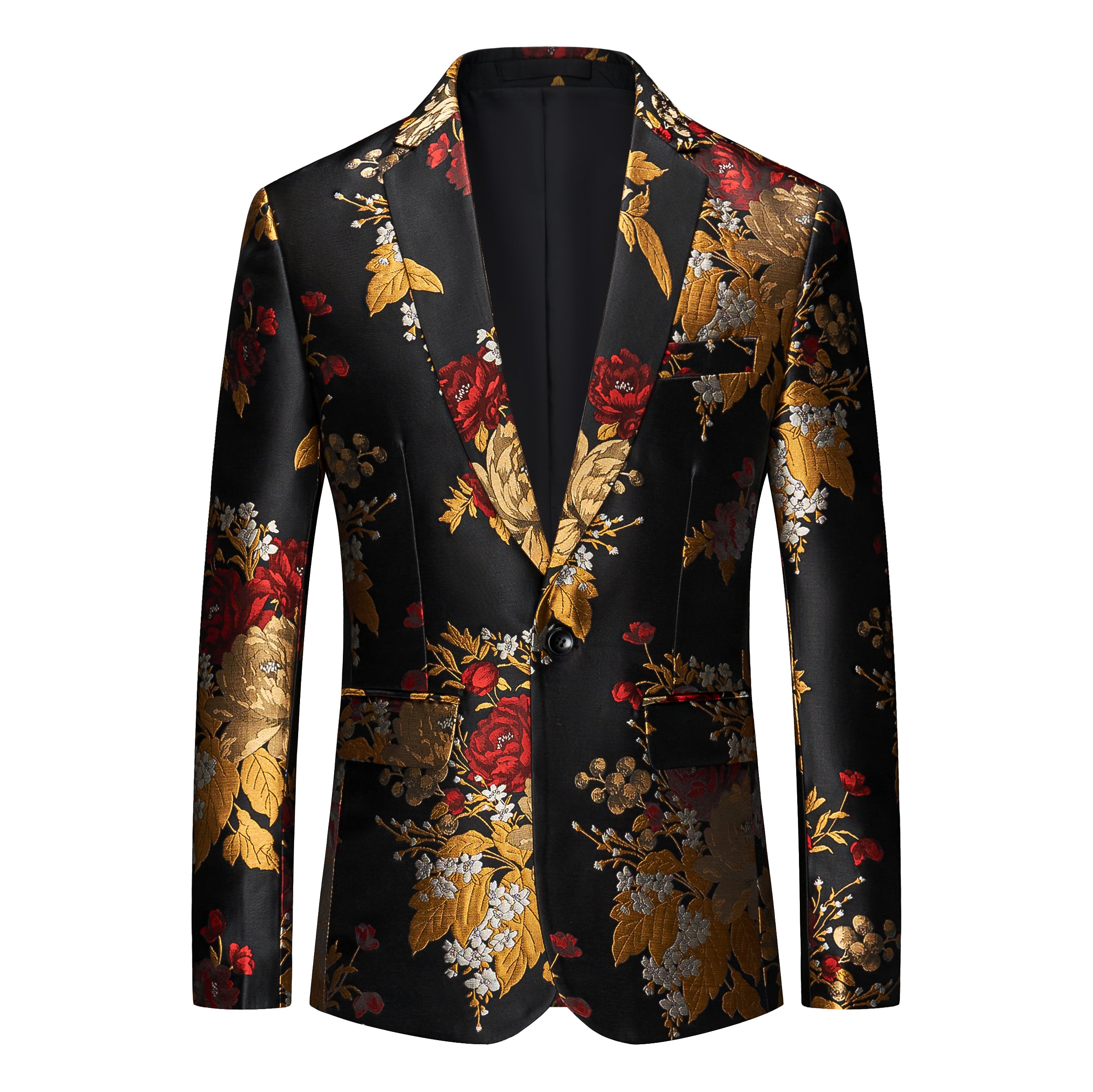 Men's Printed Blazer Casual One Button Sport Jacket