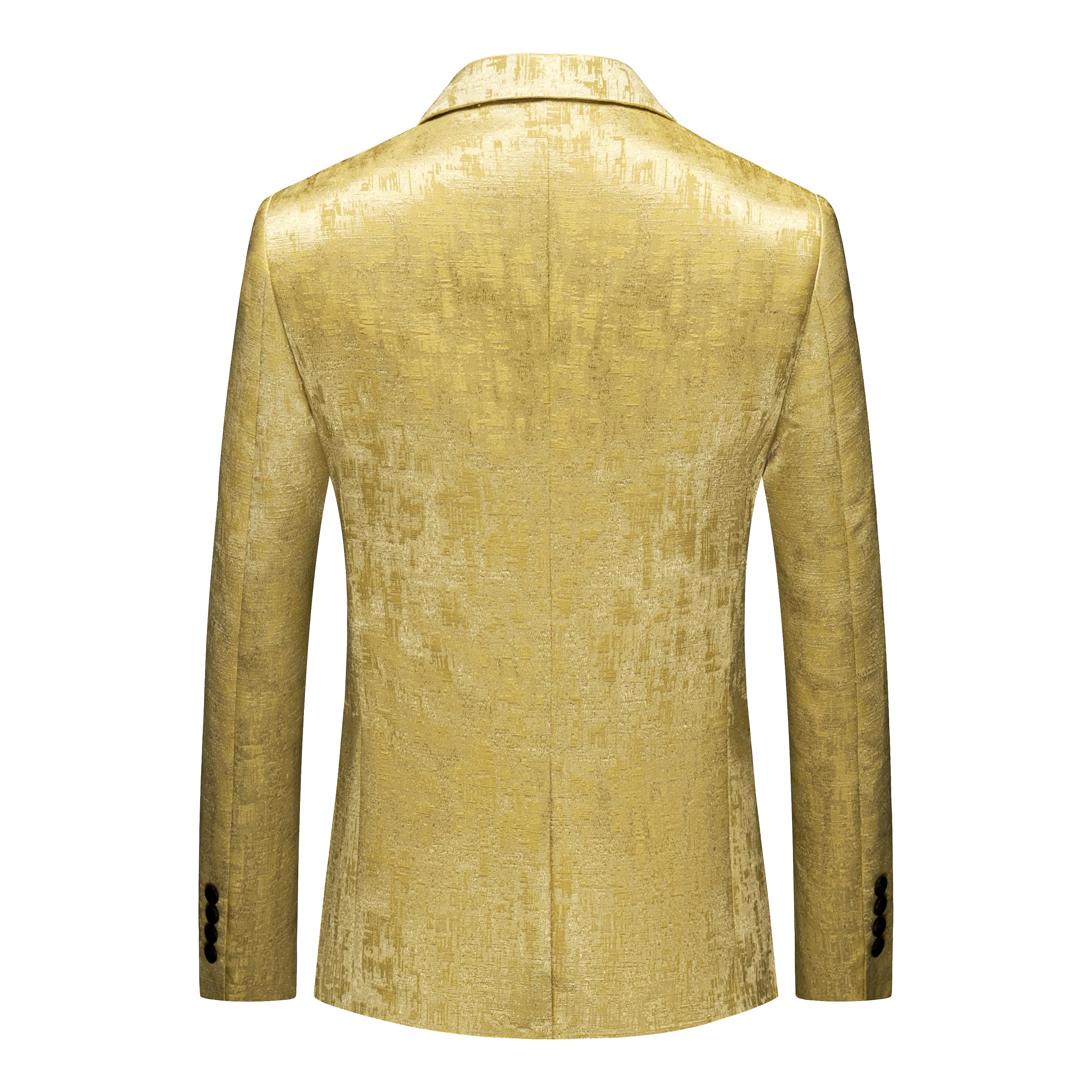 Men's Floral Blazer Casual Suit Jacket in Beige and Yellow