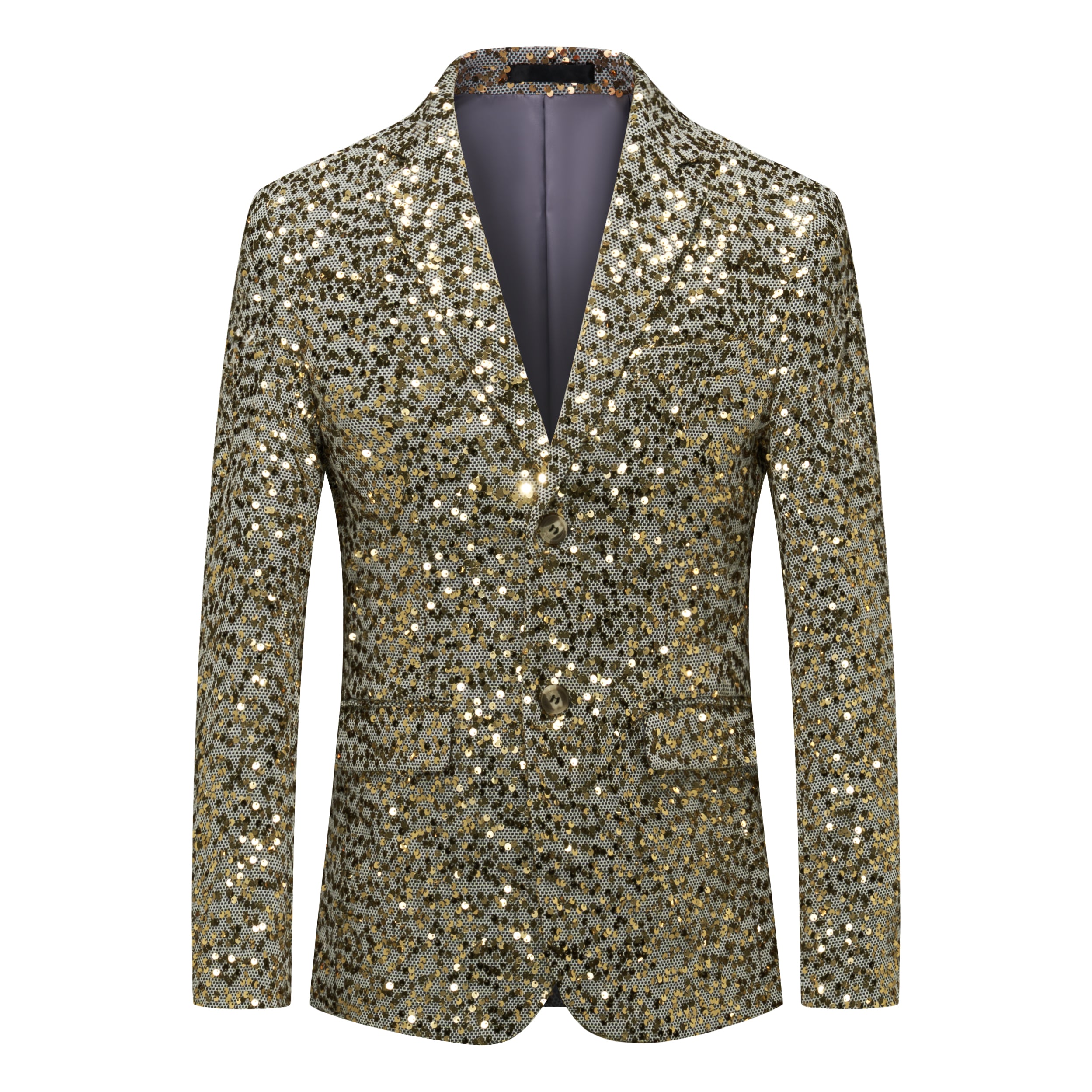 Men's Leisure Blazer Slim Fit Printed Two Button Sport Coat