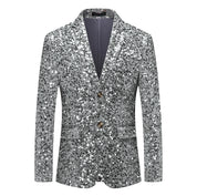 Men's Leisure Blazer Slim Fit Printed Two Button Sport Coat