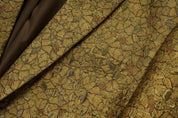 Men's Gold Printed Blazer Casual One Button Suit Jacket Sport Coat