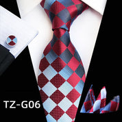 Men's 3 piece Ties Set  (Necktie+Pocket Square +Cufflinks)