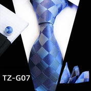 Men's 3 piece Ties Set  (Necktie+Pocket Square +Cufflinks)