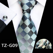 Men's 3 piece Ties Set  (Necktie+Pocket Square +Cufflinks)