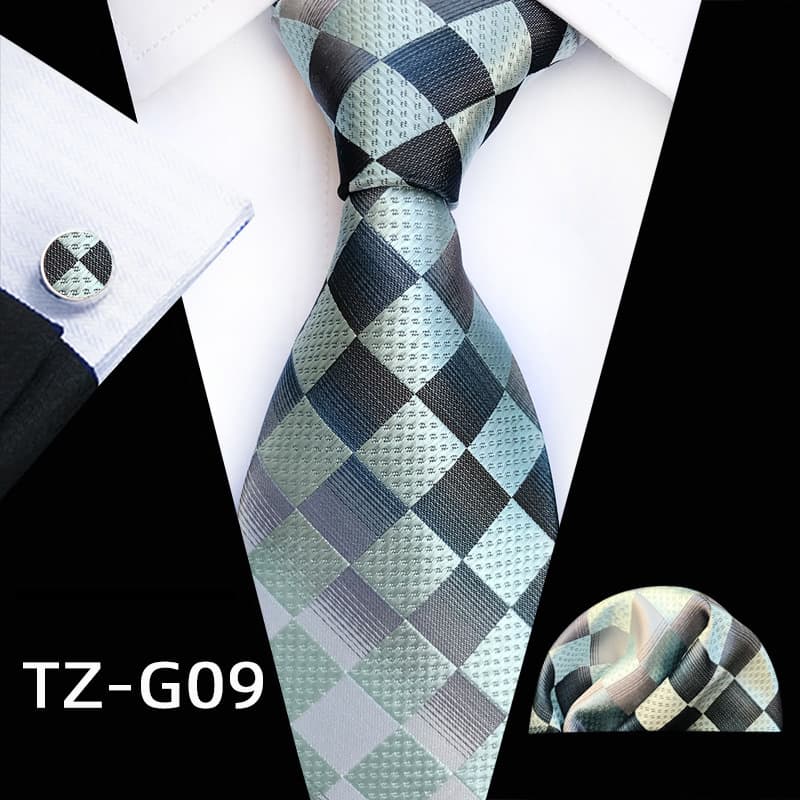 Men's 3 piece Ties Set  (Necktie+Pocket Square +Cufflinks)