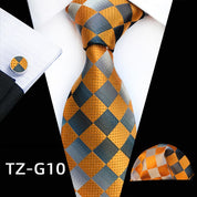 Men's 3 piece Ties Set  (Necktie+Pocket Square +Cufflinks)