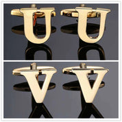 26 Dimensional Letter Style Cufflinks Gold