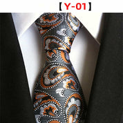 Men's Floral Tie Printed Jacquard Necktie