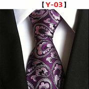 Men's Floral Tie Printed Jacquard Necktie
