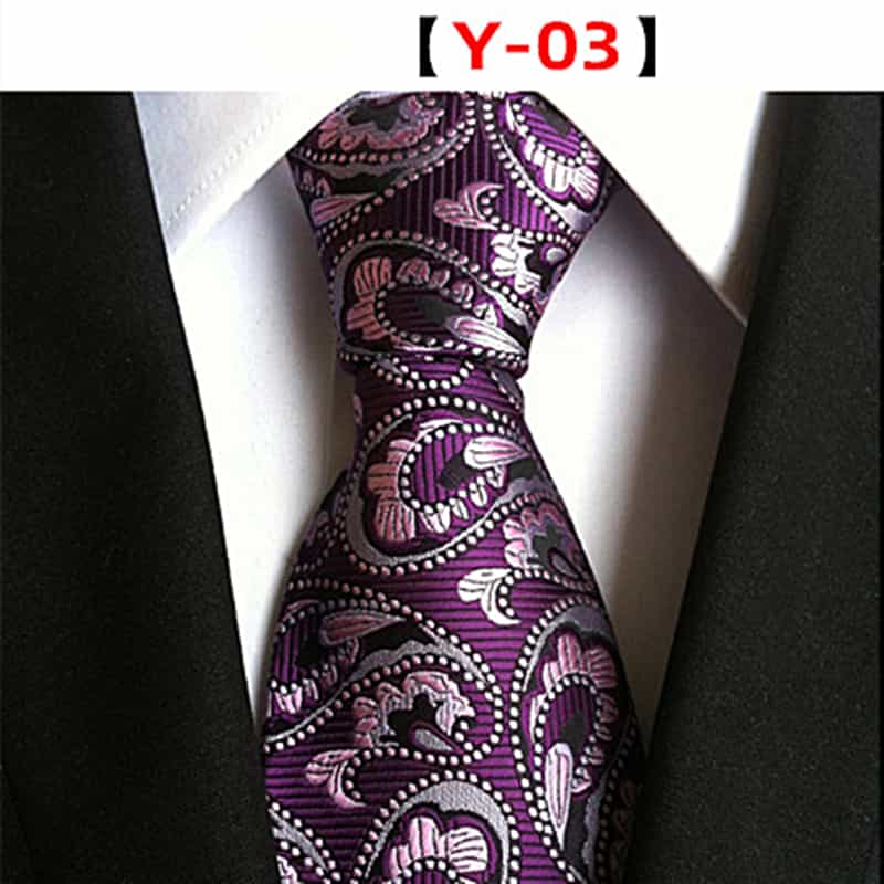 Men's Floral Tie Printed Jacquard Necktie