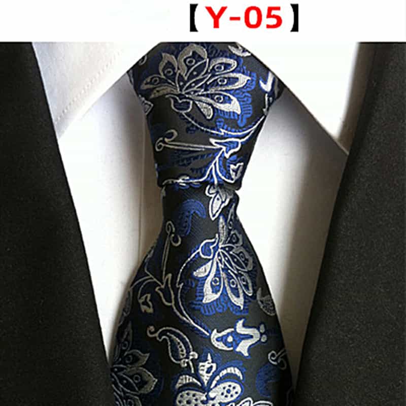 Men's Floral Tie Printed Jacquard Necktie