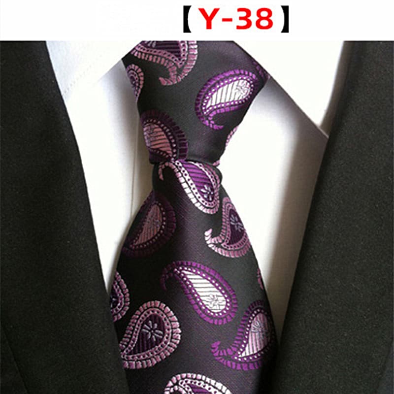 Men's Floral Tie Luxury Printed Wedding Prom Business Jacquard Necktie