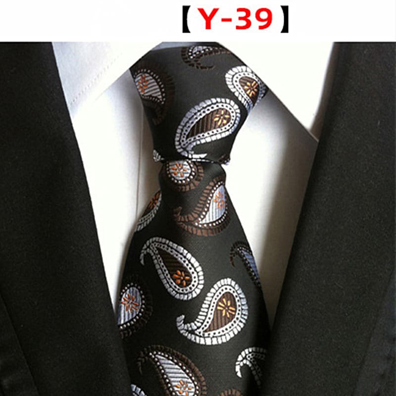 Men's Floral Tie Luxury Printed Wedding Prom Business Jacquard Necktie