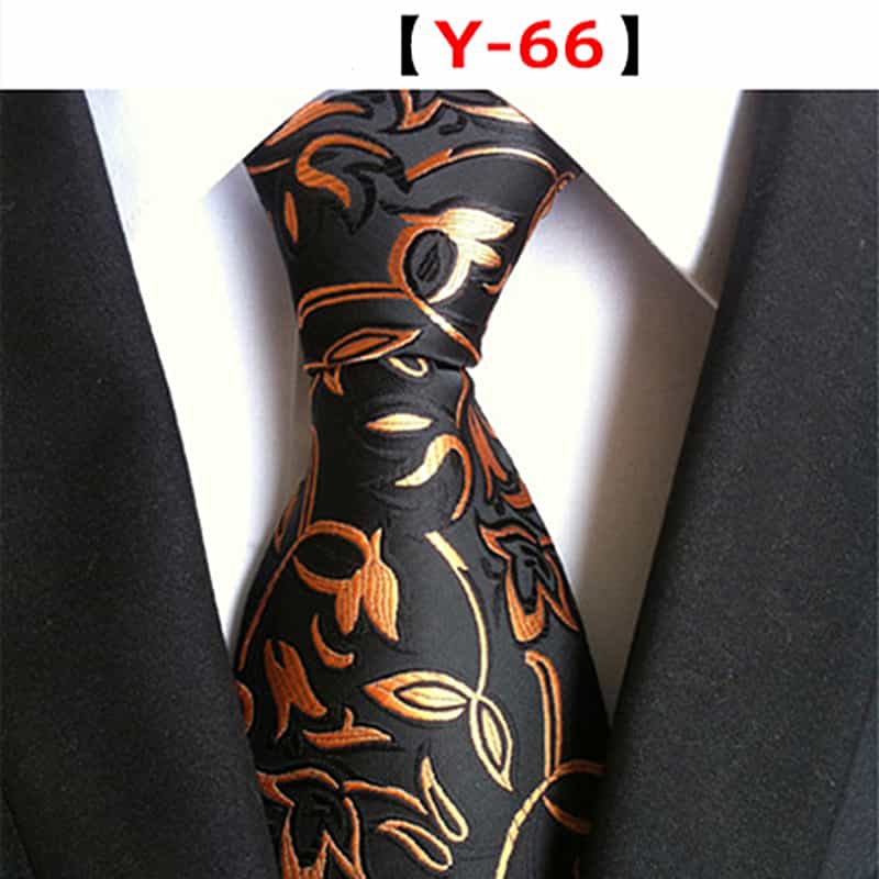 Men's Floral Tie Printed Jacquard Necktie