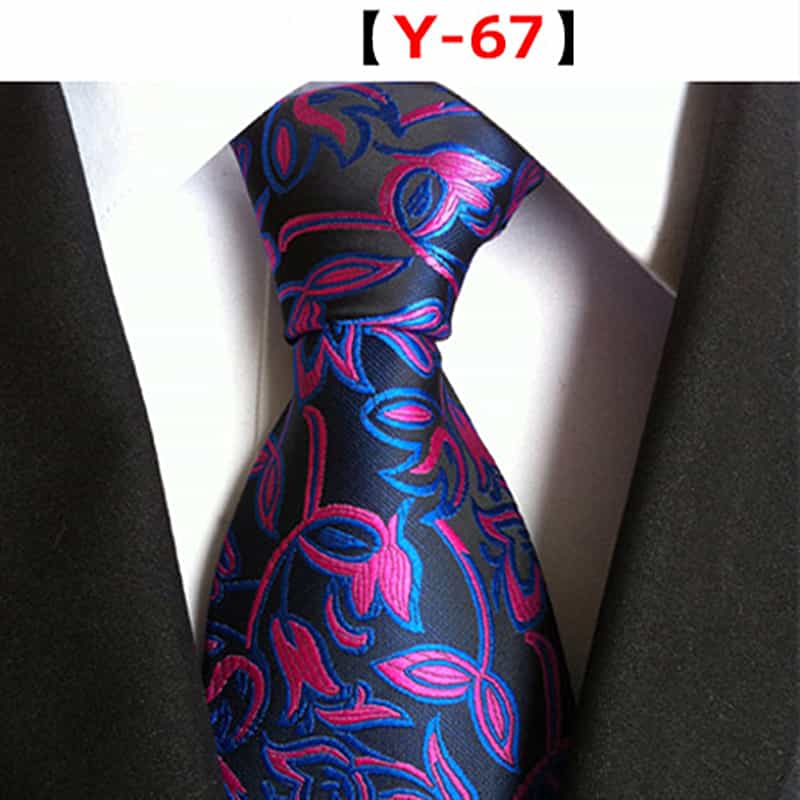 Men's Floral Tie Printed Jacquard Necktie