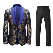 Men's 2 Piece Printed Suit Jacket