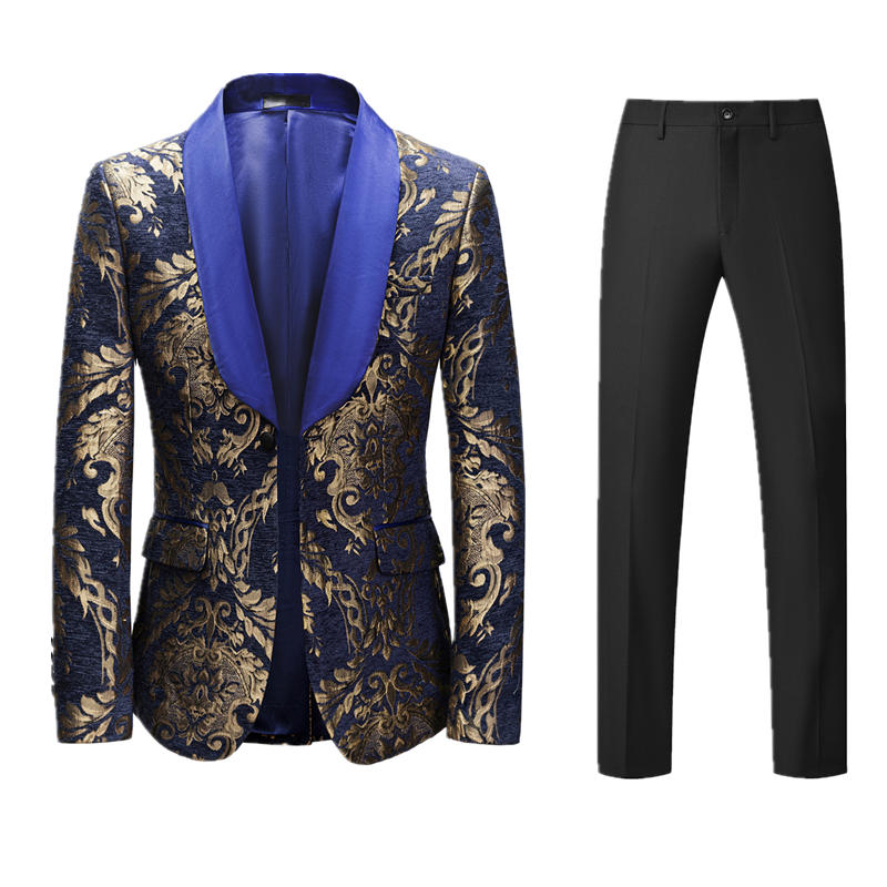 Men's 2 Piece Printed Suit Jacket