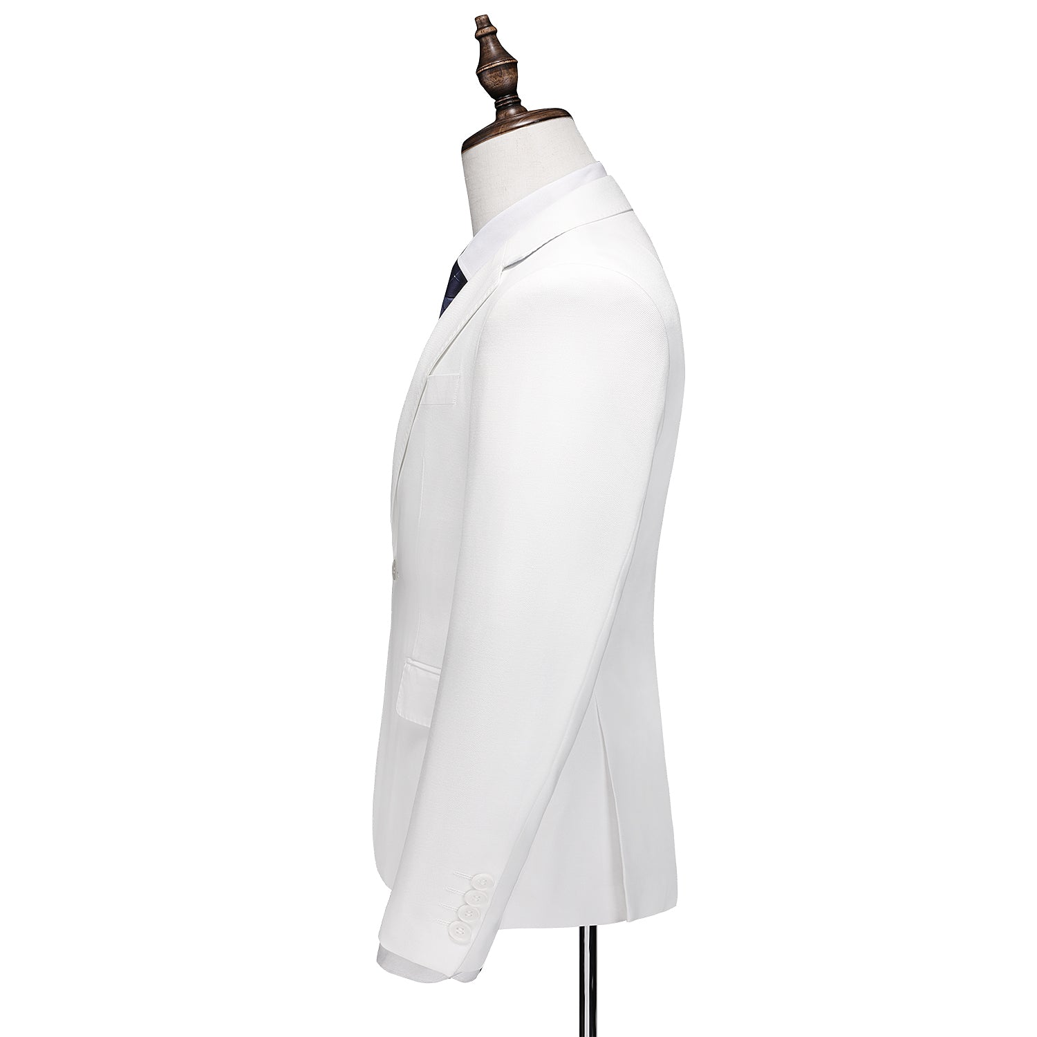 Men's Blazer Coat in Solid White One Button Jacket