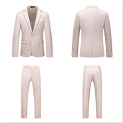 Mens 2 Piece Suit Skinny Beige Tuxedos For Wedding Meeting Graduation