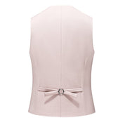 Mens Vest Slim Fit Solid Beige Waistcoat For Prom Groomsman Wedding