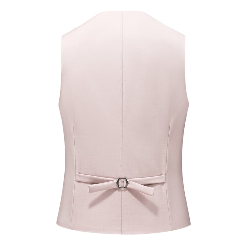 Mens Vest Slim Fit Solid Beige Waistcoat For Prom Groomsman Wedding