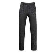 Mens Slim Fit Flat Front Pants Trousers Luxury Floral Pants Prom