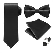 Men's Ties Set ( Necktie+Bow Tie+Pocket Square +Cufflinks)