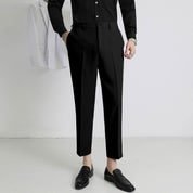 Mens Anke Length Cropped Pants Slim Fit