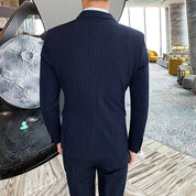 Men's Suits 3 Piece Striped Tuxedo Skinny Pinstriped Tux