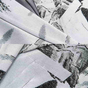 Mens White Printed Blazer Landscape with Painting