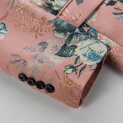 Men's Sport Coat Slim fit Pink Printed Floral Blazer