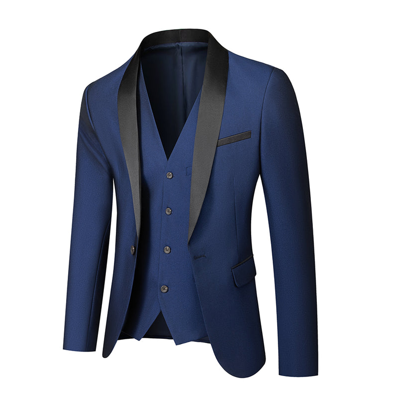 3 Piece Solid Wedding Tuxedo