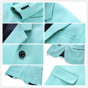 Men's Solid Light Blue 3 Piece Suit