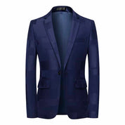 Men's Blazer Plaid Casual Sports Coat in Red & Blue