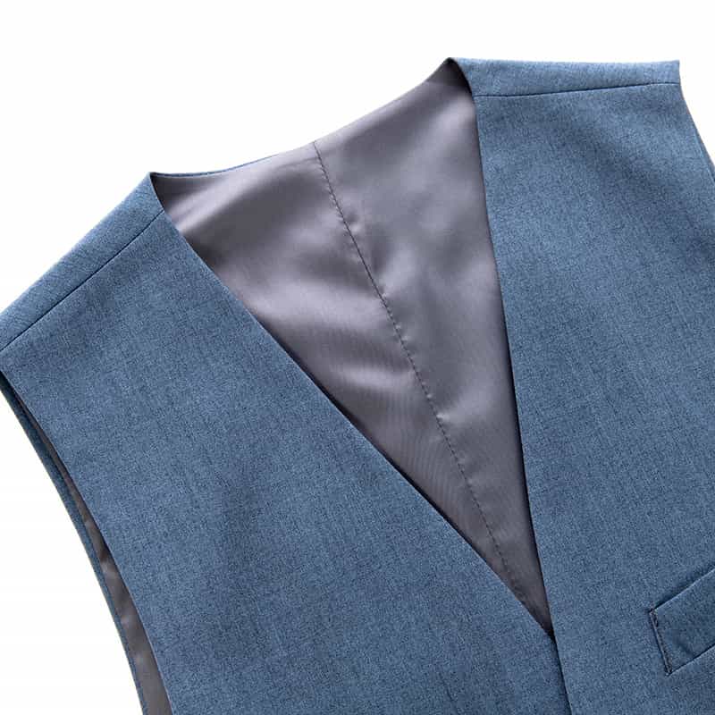 Men's Solid Vest in Blue Grey
