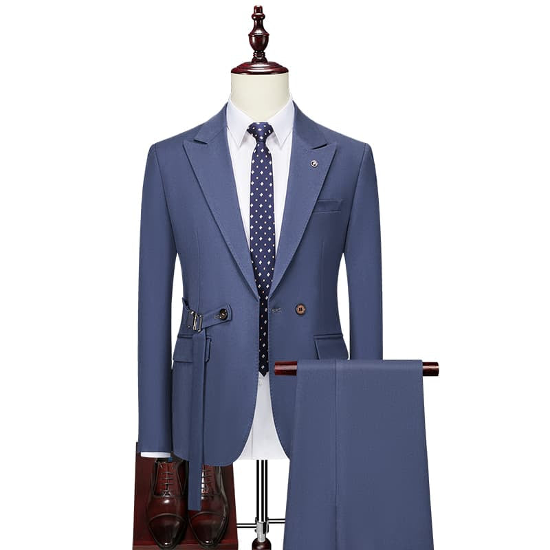 Men's 2 Piece  Suit in Solid Yellow White Blue Red