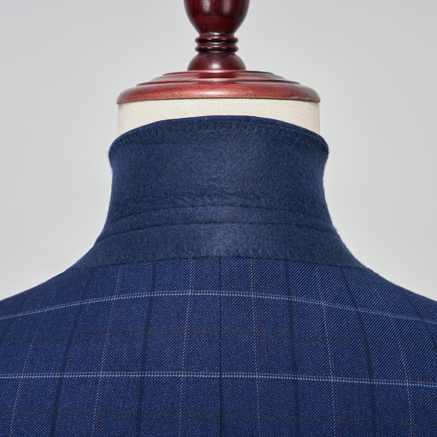 Men's Plaid Blazer Casual Dark Blue Checkered Suit jacket