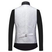 Men's 3 Piece Jacquard Tuxedo Wine Blue White Tux