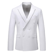 Mens Double Breasted Blazer Solid Sport Jacket 10 Plain Colors