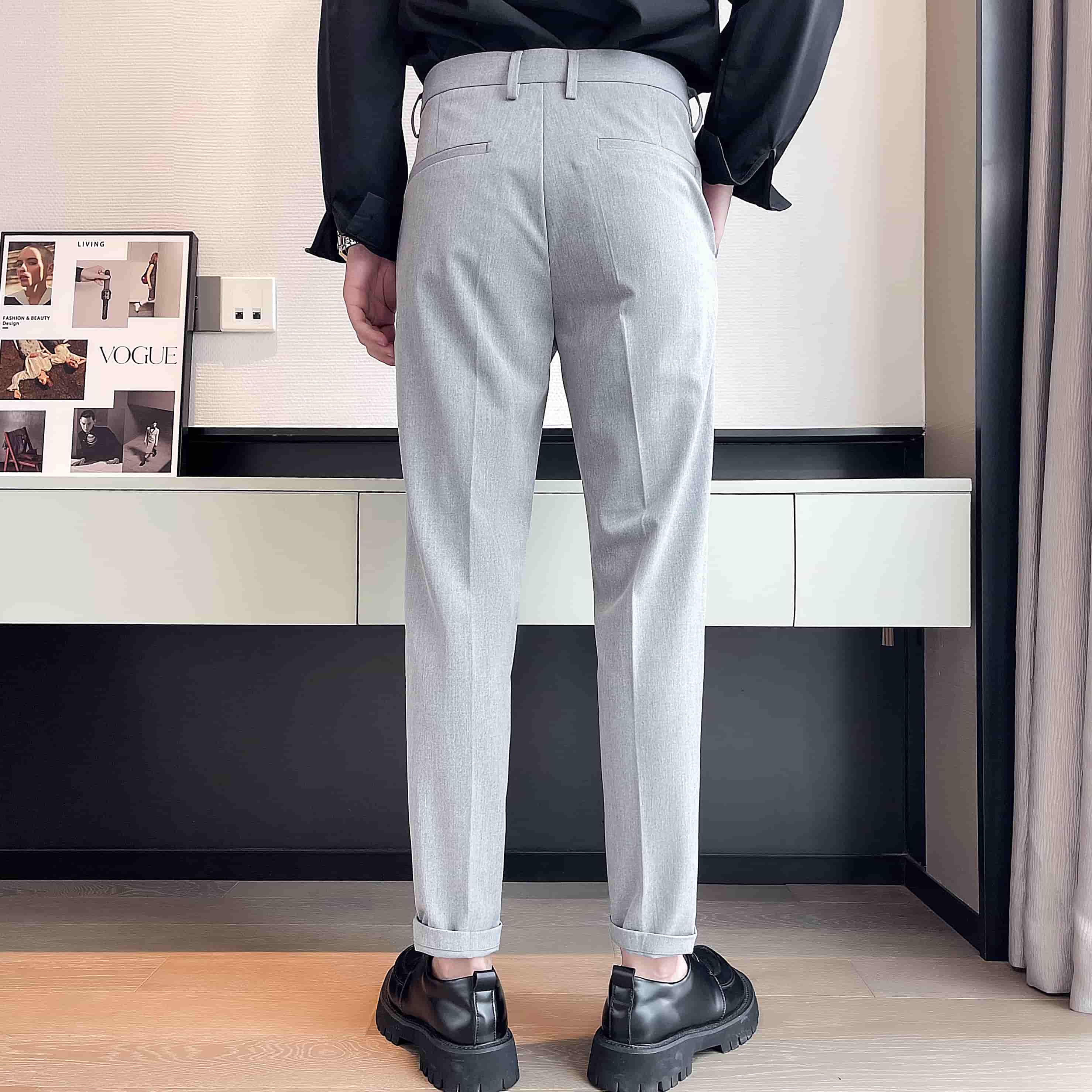 light gray pants