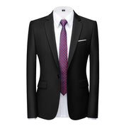 Men Blazer with One Button Closure in Solid 8 Colors