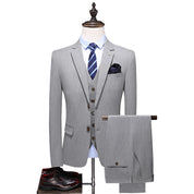 Men's  3 Piece Suit Solid Navy Black Grey Colors